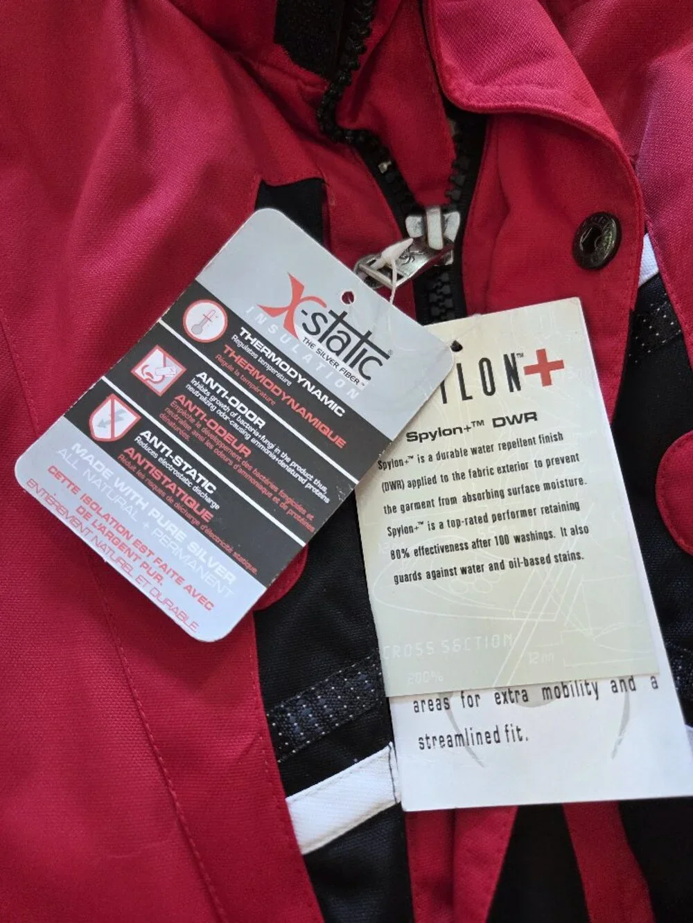 NWT Spyder Red & Black Core Winter Jacket with Detachable Sleeves Size XXL